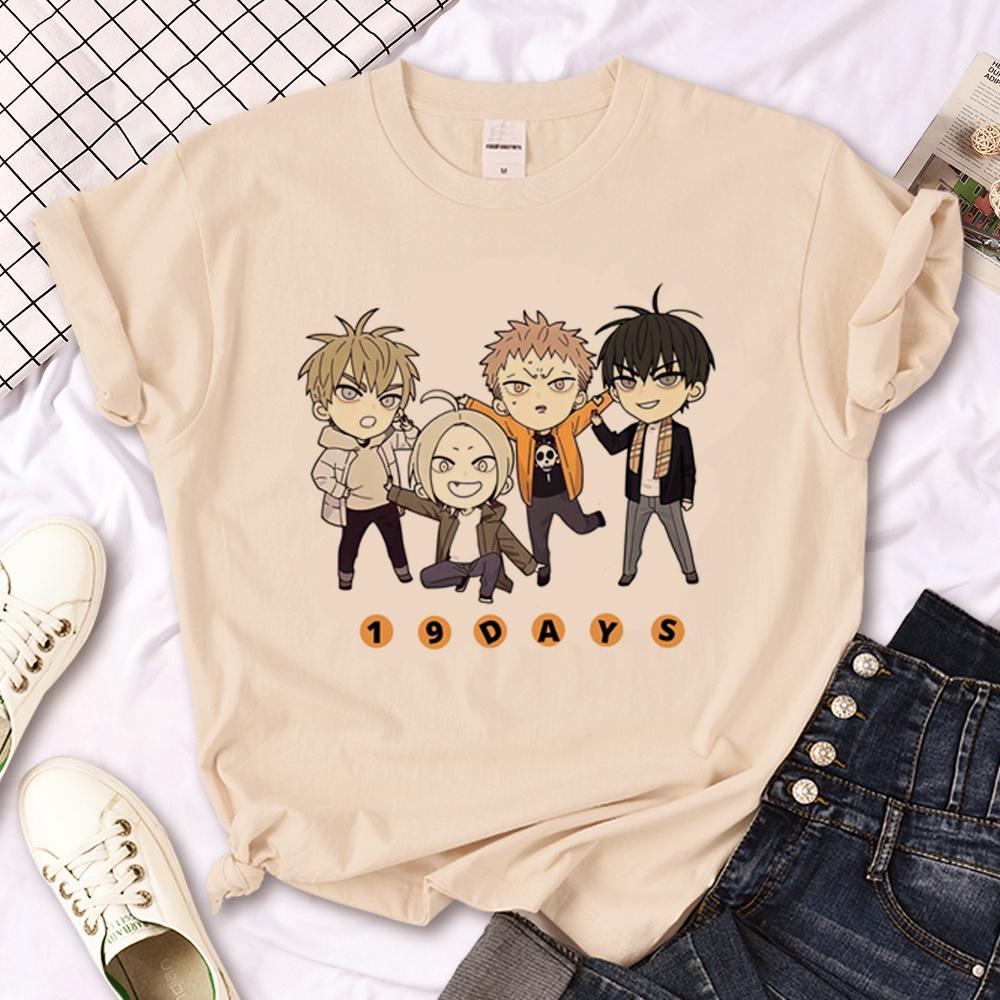 19 Days t-shirts men streetwear comic Japanese t shirt boy manga clothes