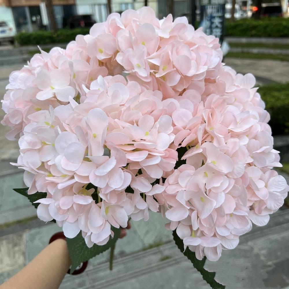 Silk Fake Hydrangea Flowers Large Size Simulated Wedding Floral  for Home Party Wedding