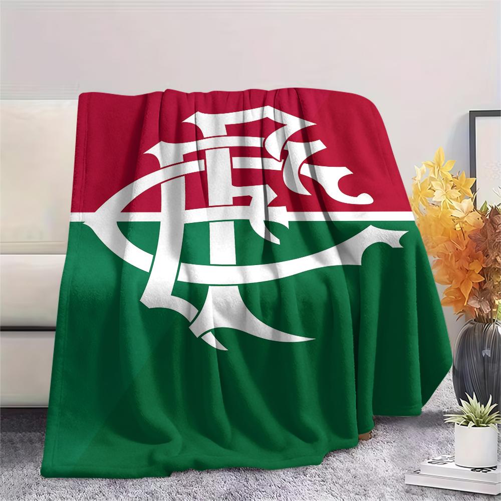 1PC Fluminense Print Flannel Blanket, High quality Comfortable for All Seasons, Home Decor, Warmth and Comfort, Perfect for Christmas Gifts