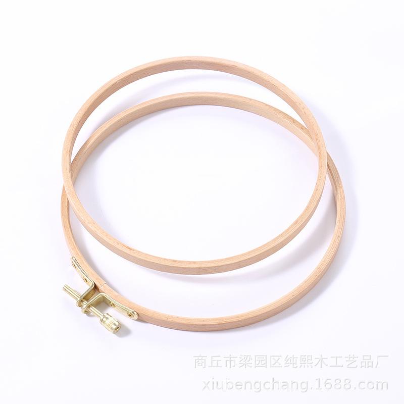 10.5cm Beech Wood Cross-stitch Embroidery Hoop - Creative Wooden Craft Gift
