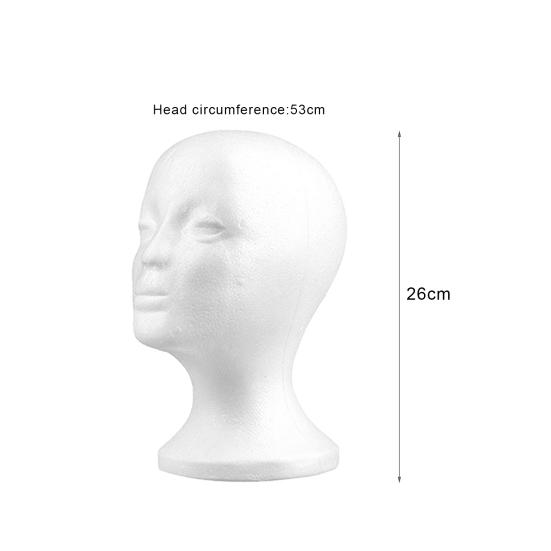 Female Head Model Foam Mannequin Head Hats Glasses Wigs Display Stand for Home Salon