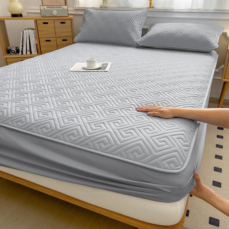 Waterproof Quilted Mattress Protector Cover, Fitted Sheet Waterproof Mattress Cover Cotton Quilted Mattress Pad Topper