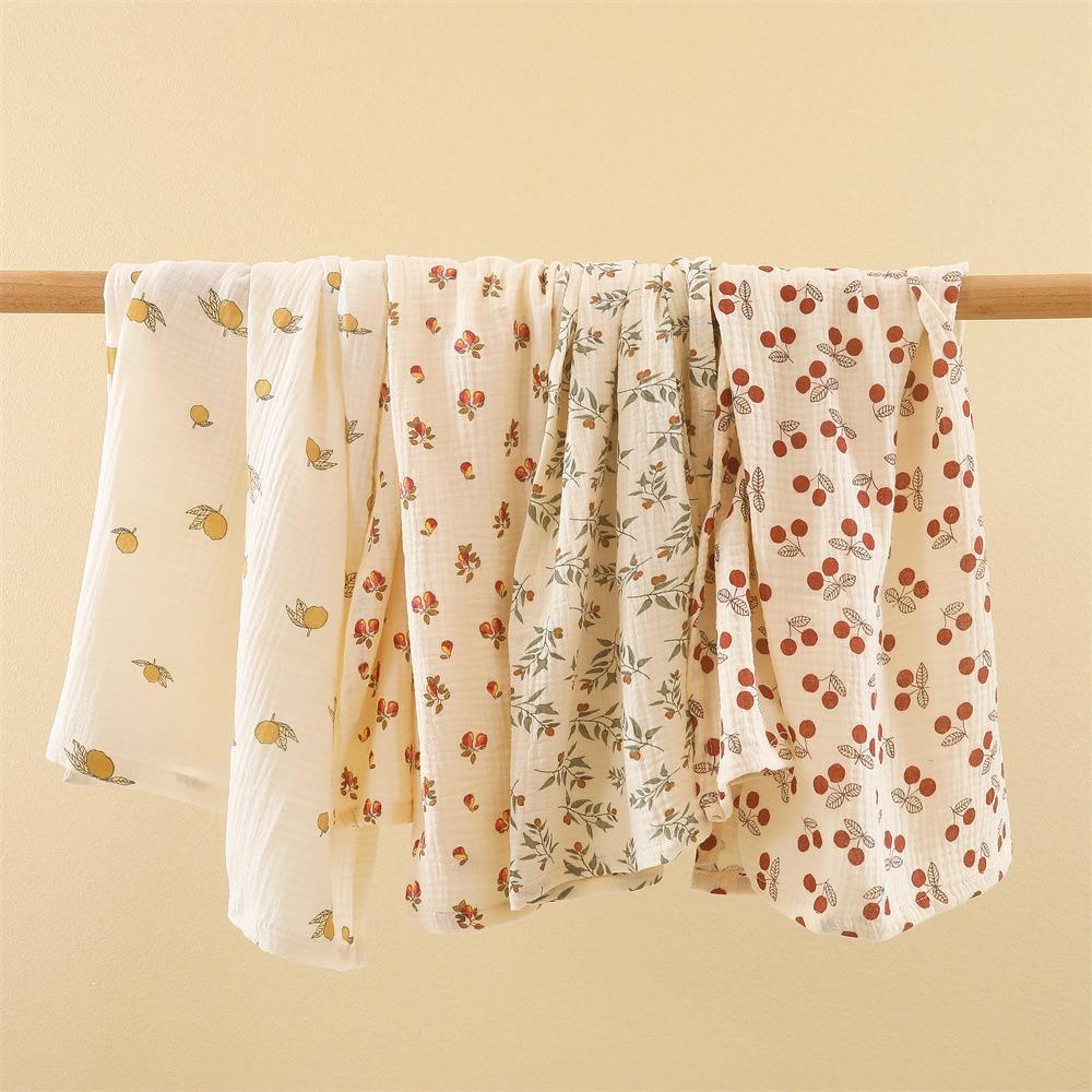 85*65cm Muslin Squares Baby Swaddle Blanket Newborn Diaper Bedding Cotton Stroller Blankets Infant Nap Cover
