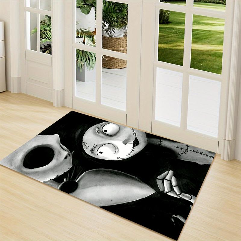Nightmare Before Christmas Art Carpet Rug Soft Washable Anti Slip Home Living Room Sofa Mats Personalized Christmas Rug