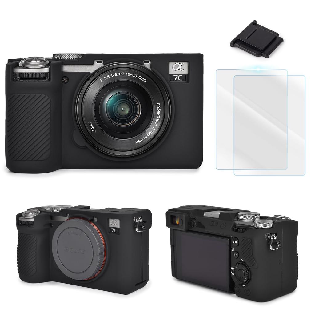 VOVMOEYA Compatible with Sony Sony Camera Case Body Case a7CII Silicone Camera Case Cover Camera A7CM2 Protective Case A7C II A7CMark 2 ii Protective