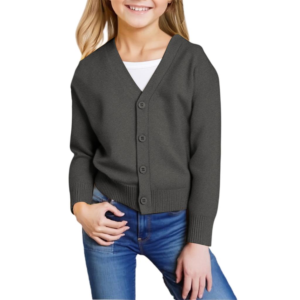 Children's Fashion Casual Round Neck Sweater Knitted Bottoming Top
