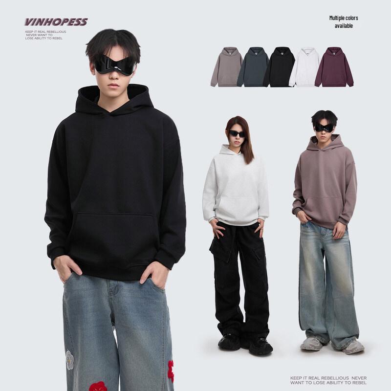 Weihongsi Heavyweight Loose Fit Hooded Sweatshirt 3XL