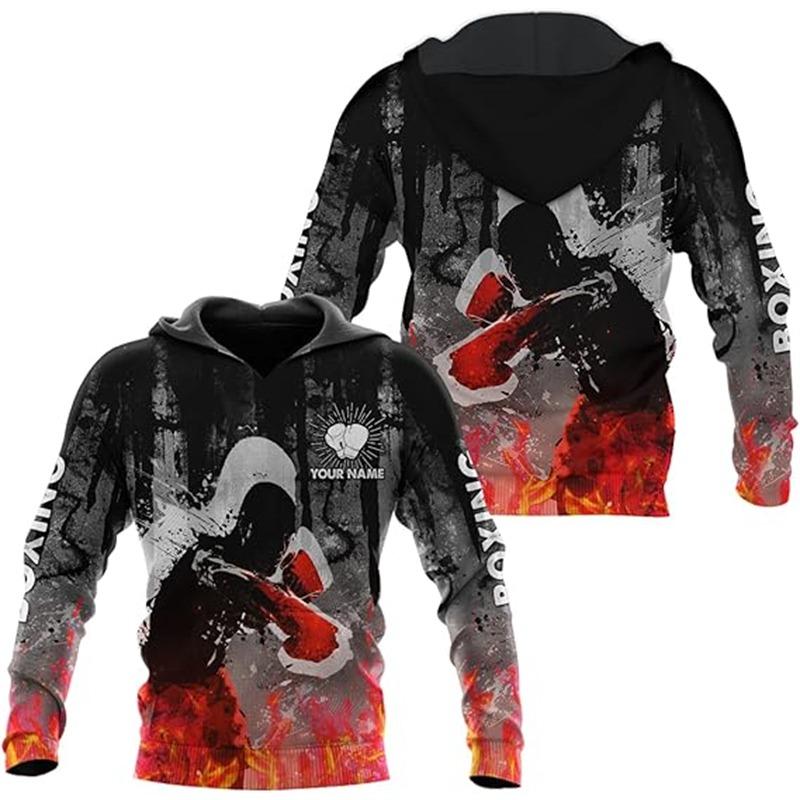 

Толстовка с капюшоном Muay Thai Graphic, мужская одежда, 3D Boxing KO Print, спортивная одежда, новинка, женские толстовки Harajuku Fashion Y2k, пуловер, толстовка 6XL