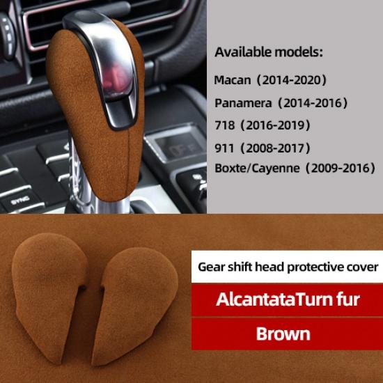 

Для Porsche крышка рычага переключения передач крышка рычага переключения передач Macan Cayenne 718 Maca Palamela 911 модифицированная коричневый