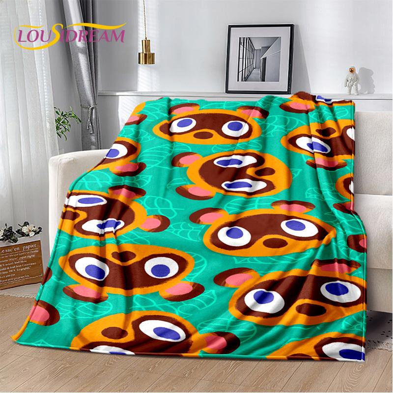 Manta de dibujos animados de Animal Crossing New Horizons, manta suave para el hogar, dormitorio, cama, sofá, Picnic, viaje, oficina, manta para niños