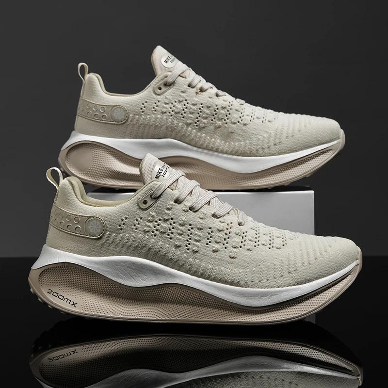 Men's Cushioning Running EVA Midsole Shock Absorption Lightweight Breathable Mesh Sports Sneakers Health and Walking