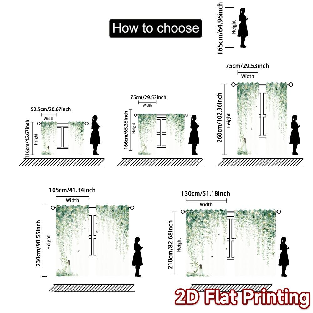 Flat Printing Jit Curtains Without Rod Floral Flutter Chic Curtain Fabric Prints Home Decor Semi Sheer Set Of 2 Made Polyester