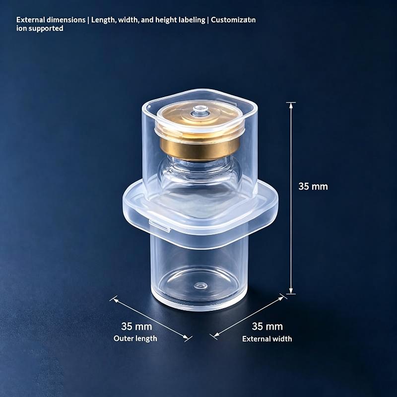 Durable Clear Plastic Sealed Storage Vials Leak Proof Lids Assorted Sizes For Lab Cosmetic Storage