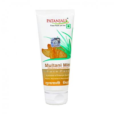 Pleťová maska ​​s léčivým jílem Multani Mitti (60 G), Face Pack Multani Mitti