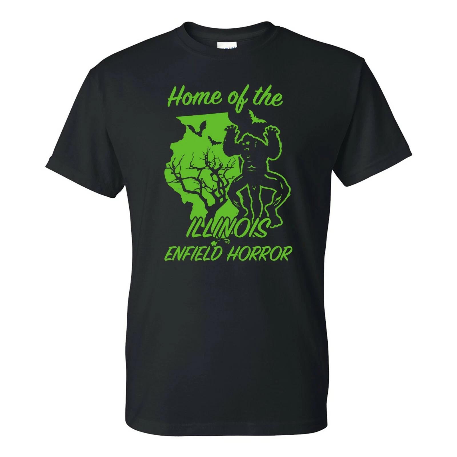 Illinois Enfield Horror - Cryptid Hunting Horror T-Shirt - Black 4XL