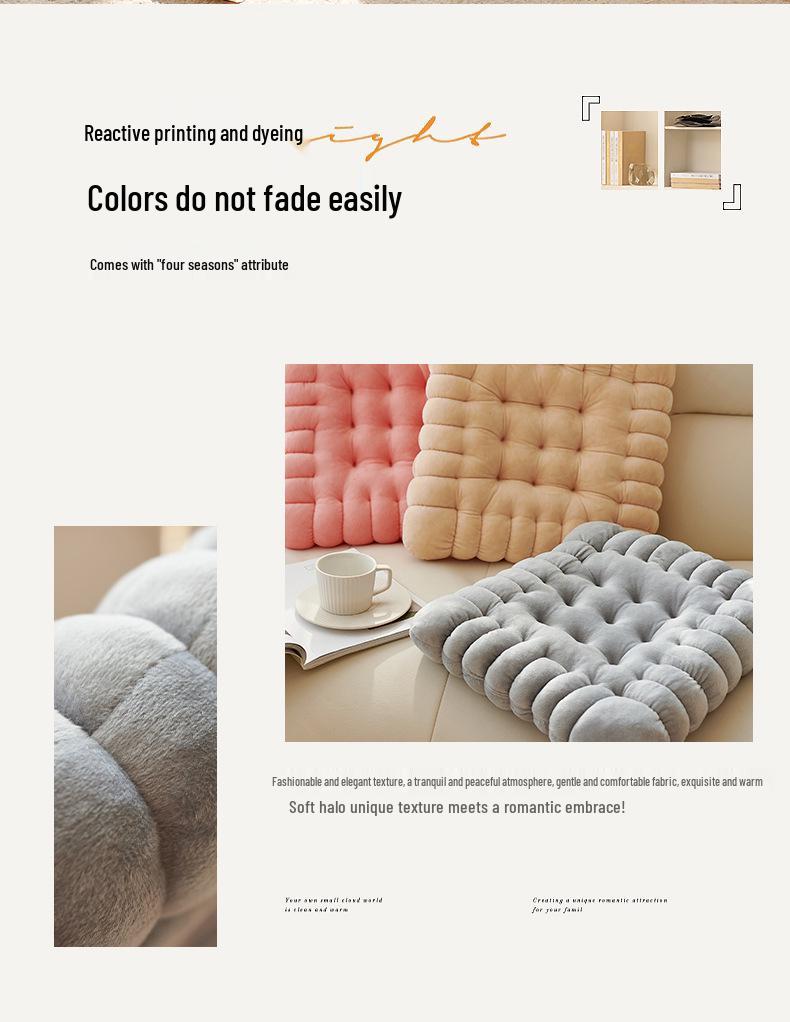 Ins Style Influencer Plush Cookie Cushion: Thickened Japanese Tatami Seat Pad