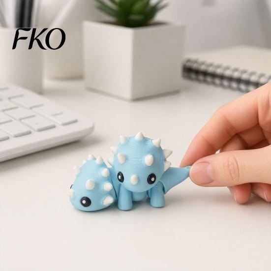 Dinosaur Stress Relief Toy 3D Printed Fidget Toy, Cute Articulated Flexible Figurine, Playable Ball Movable Mini Animal Sensory for Kids, Adults Joint