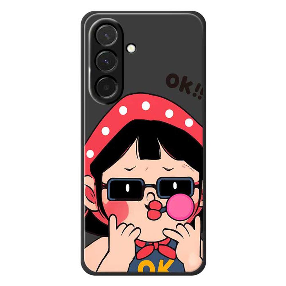 For Samsung Galaxy A36 5G Case Cute Kid Pattern Printing Straight Edge TPU Phone Back Cover