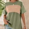 Summer New Round Neck Casual Loose Women's T-shirt Fashion Simple Short Sleeve T shirts for Women Elegant Slim Fit Office Lady Tee Tops 26648