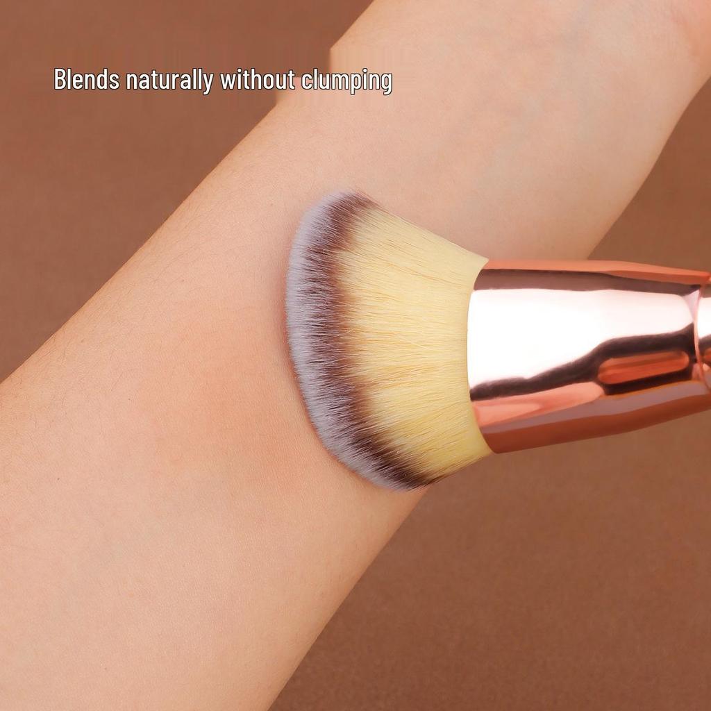 Champagner Gold Schräg Contour & Rouge Pinsel - Multifunktionales Make-up Werkzeug