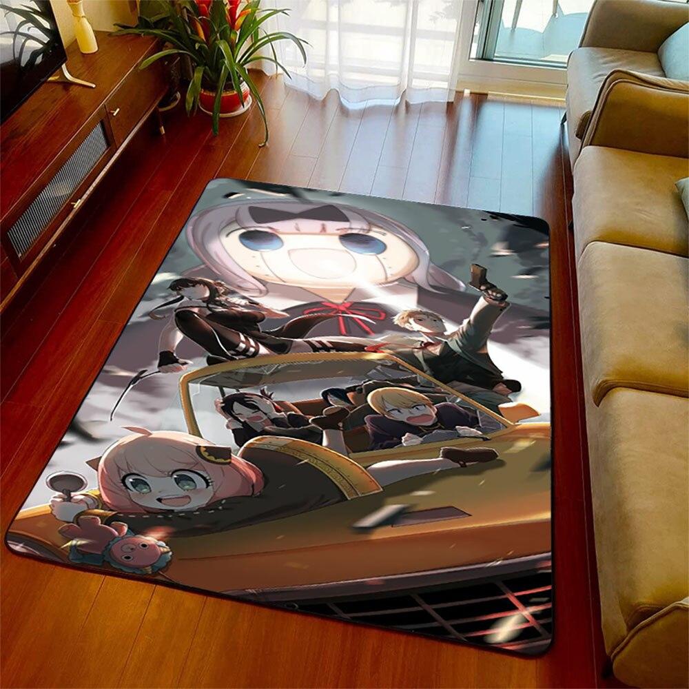 Spy X Family Tappeto Antiscivolo Pavimento Soffice Pavimento per Soggiorno Tappeto Soggiorno Camera da Letto Man Cave Finestra Comodino Decorazione Casa