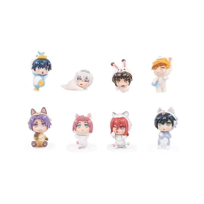 Blue Action Lock Figure Cartoon Model Toy Decoration Doll Children Ornament Gift