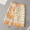 Household Work Clothes Canvas Flower Half-length Apron Female Kitchen  Anti-fouling Wear-resistant Cooking Half-waist