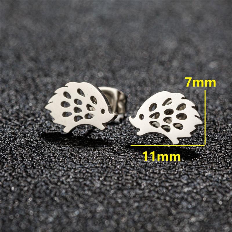 

Серьги-пусеты из стерлингового серебра 925 пробы, животные, еж, змея, лягушка, пчела, серьги для женщин, повседневные, с цирконом, креативные, пирсинг-привидение, подарок