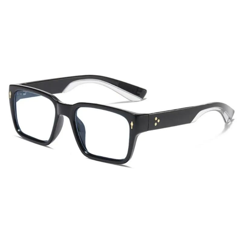 Trending Square Anti Blue Light Glasses Mens Computer Reading Optical Prescription Eyewear Hyperopia Finished Frame