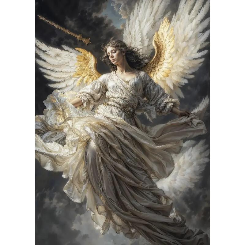 Nordic Religious Art Benevolent Portrait Of The Virgin Mary Archangel Canvas Painting Living Room Modern Aesthetics Home Decor