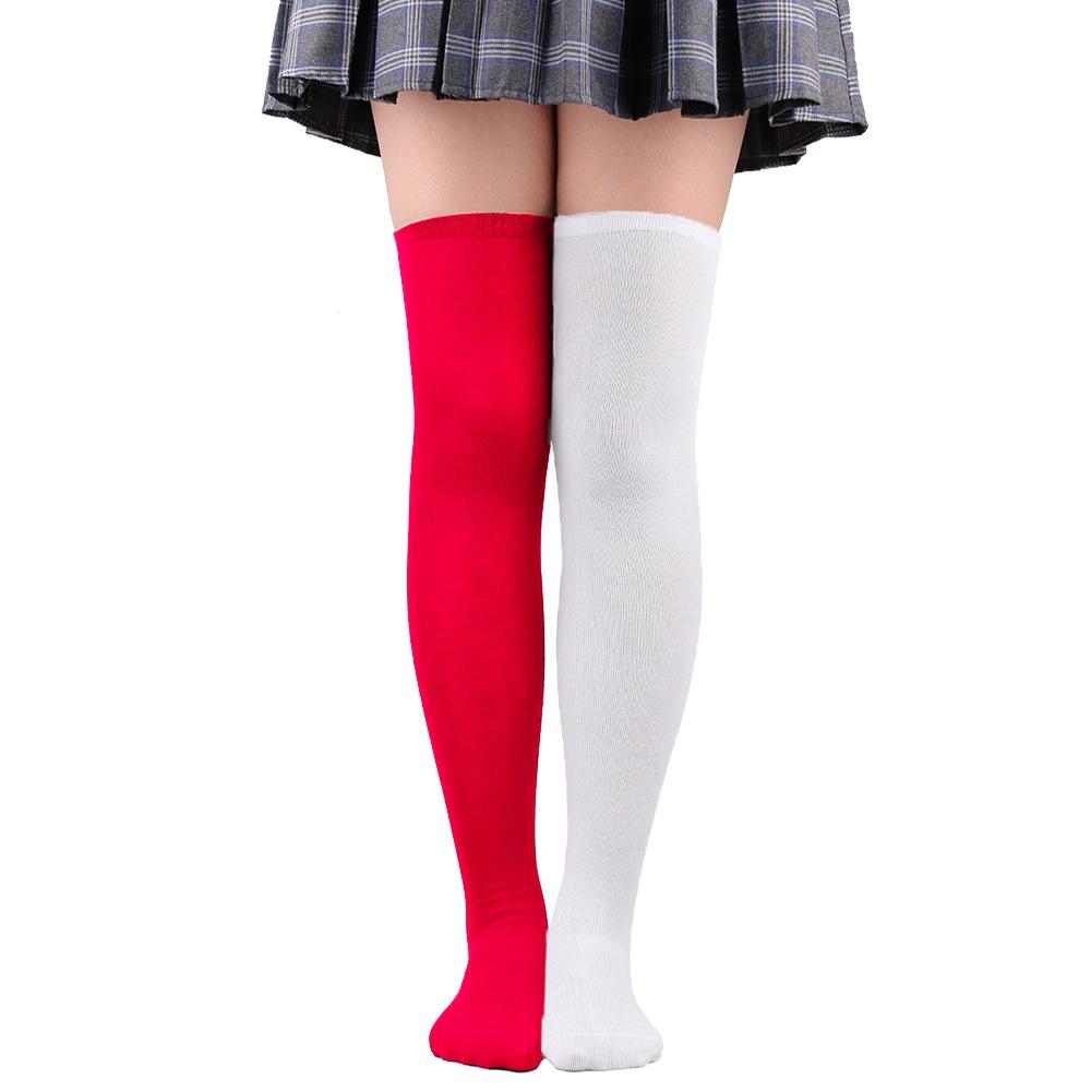 Colorful Over-the-knee Women's Socks For Parties And Holidays Friction-resistant Polyester Blend