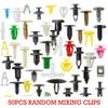 50/500PCS Mixed Plastic Car Clips Fastener Screws Random Bumper Clip Nylon Roof Lining Trim Door Fender Pad Fasteners Auto Parts