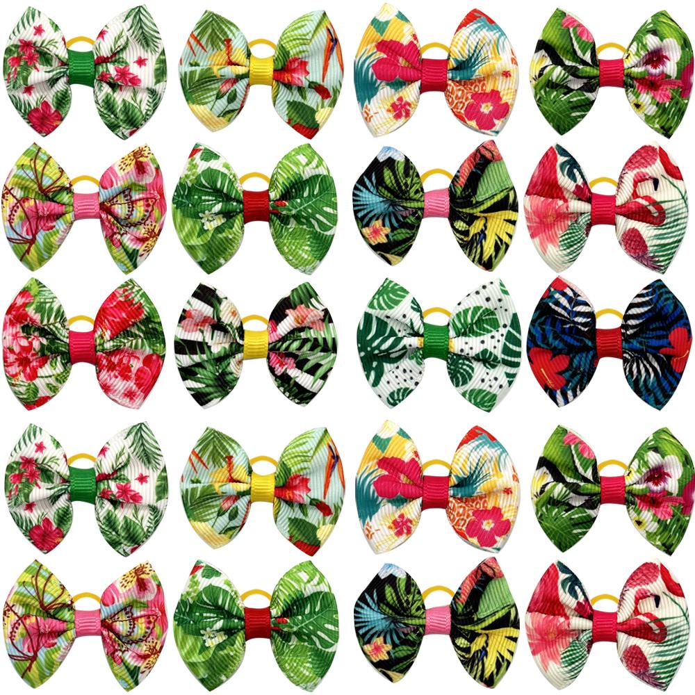 50/100pcs Summer Dog Hair Bows Pet Dog Hair Accessories Rubber Band Dog Accessories Pet Supplies Small Dog Bows Dogs Hair Bows 50pcs