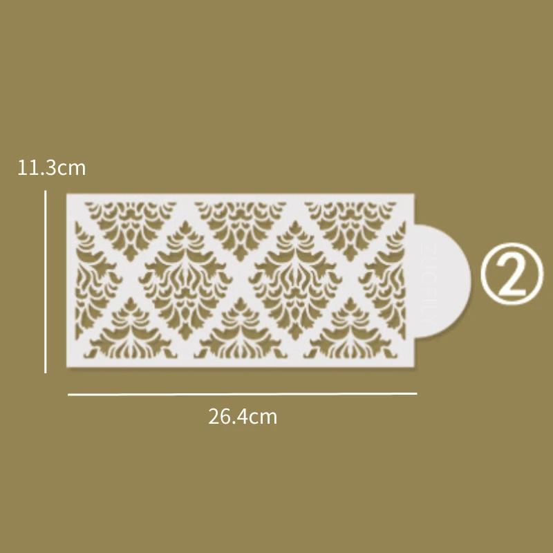 Nowe szablony falistej koronki z masy cukrowej do ciasta, szablony do wytłaczania ciasta, szablony do pieczenia ciasteczek, do malowania natryskowego, puste szablony do dekoracji tortu weselnego