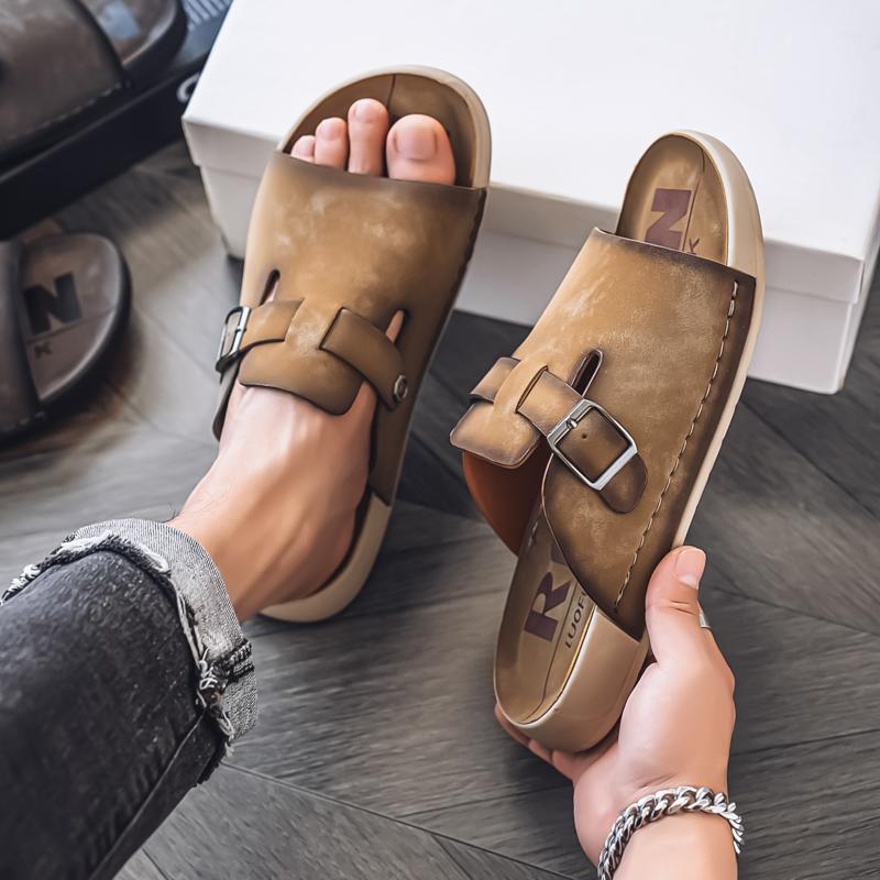 Sommerliche lässige Herren-Slipper Trendige personalisierte und bequeme Styles Freizeit Strand atmungsaktive Sandalen Vielseitig für den Alltag