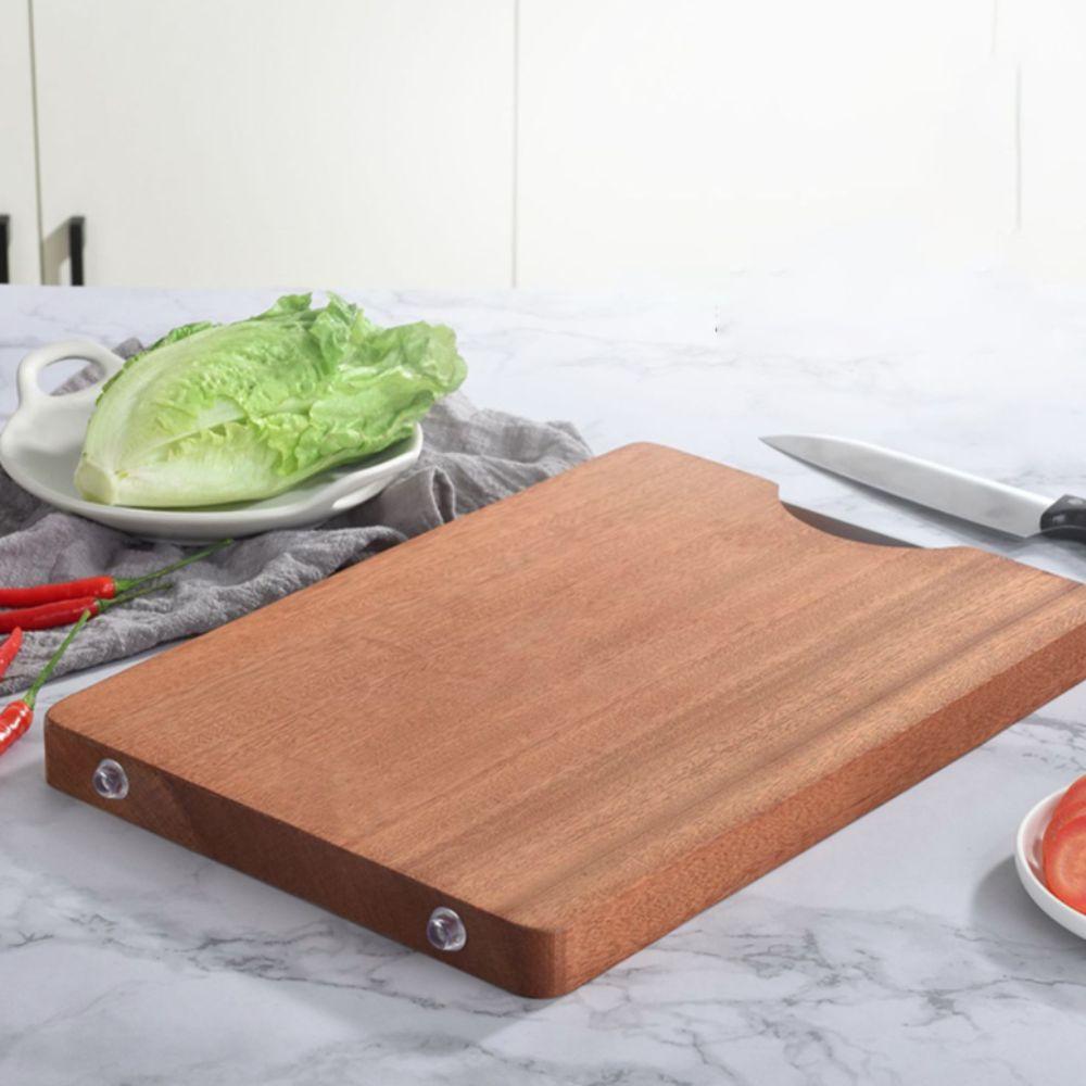 Antibacterial Wooden Chopping Blocks Rectangular Chopping Board Ebony Cutting Board  Restaurant