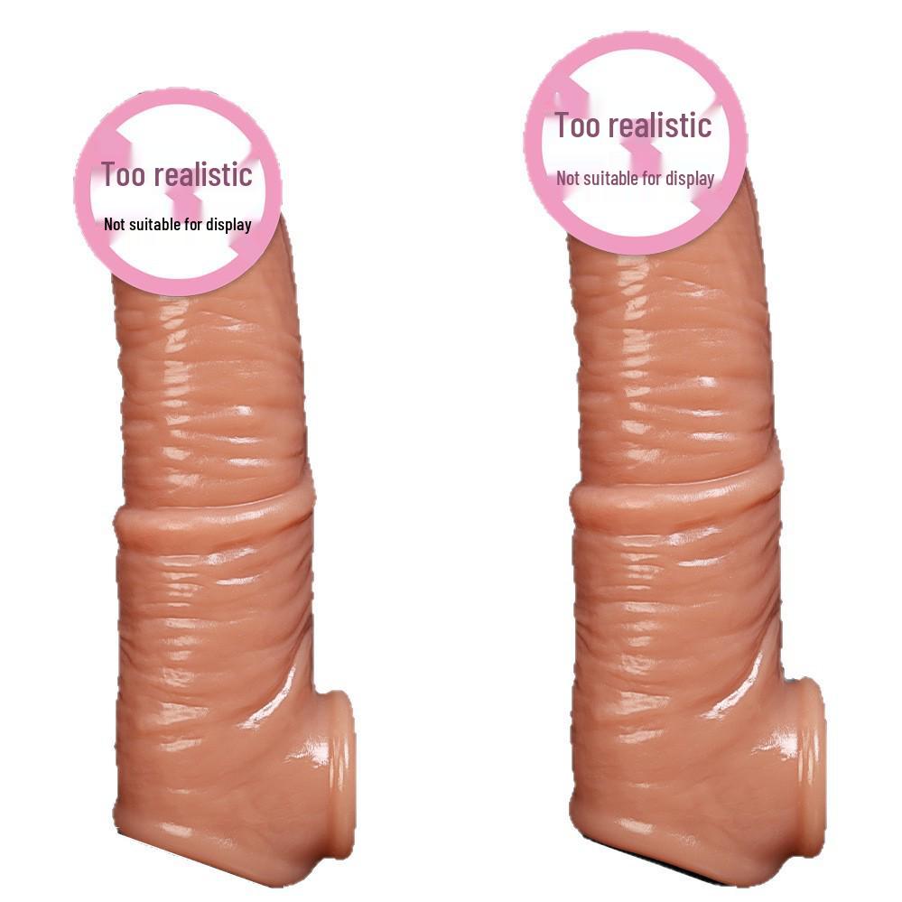 Men's Realistic Silicone Penis Extension Sleeve Adult Toy