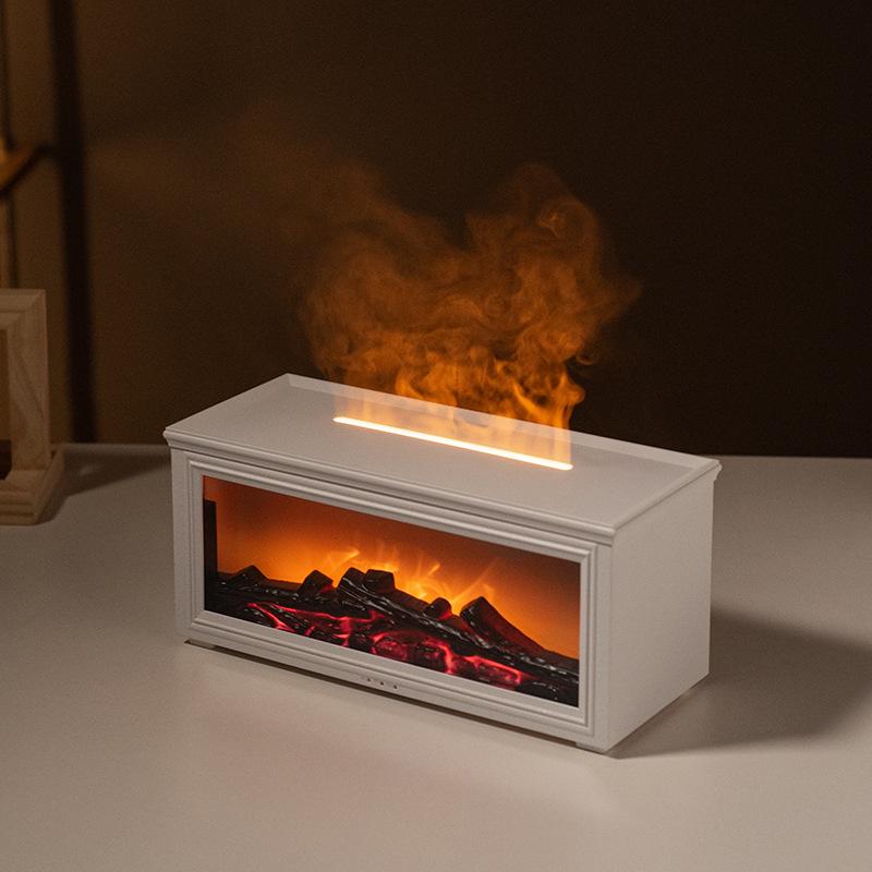 Seven-Color LED Flame Aroma Diffuser Humidifier for Home and Office