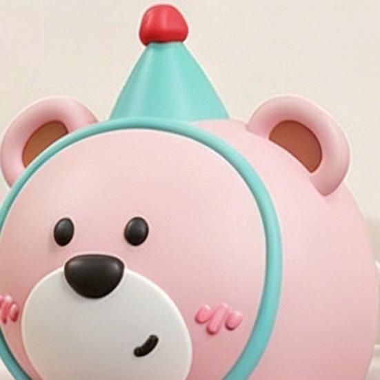 Cartoon Bear Door Bumper Adhesive Free Door Handle Stopper Wall Protector Soft Shock Absorbing Door Stops Anti-collision Pad Decorative Cushion