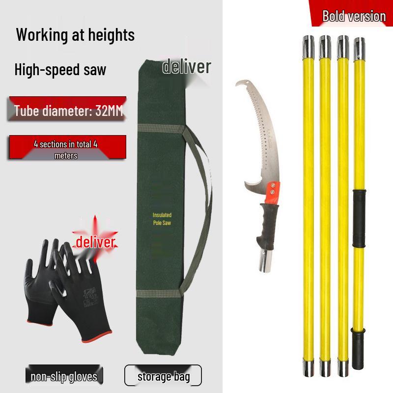 Telescopic Insulated Pruner: Multifunctional High Branch Hand Saw for Safe Tree Trimming
