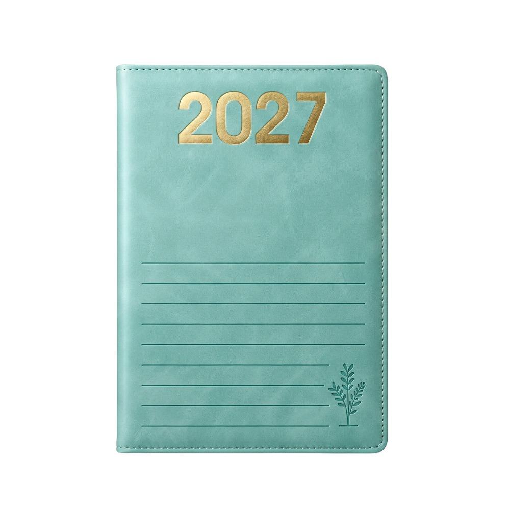 12 Months 2027 Schedule Planner Notepad English Office Work Planner Travel синий