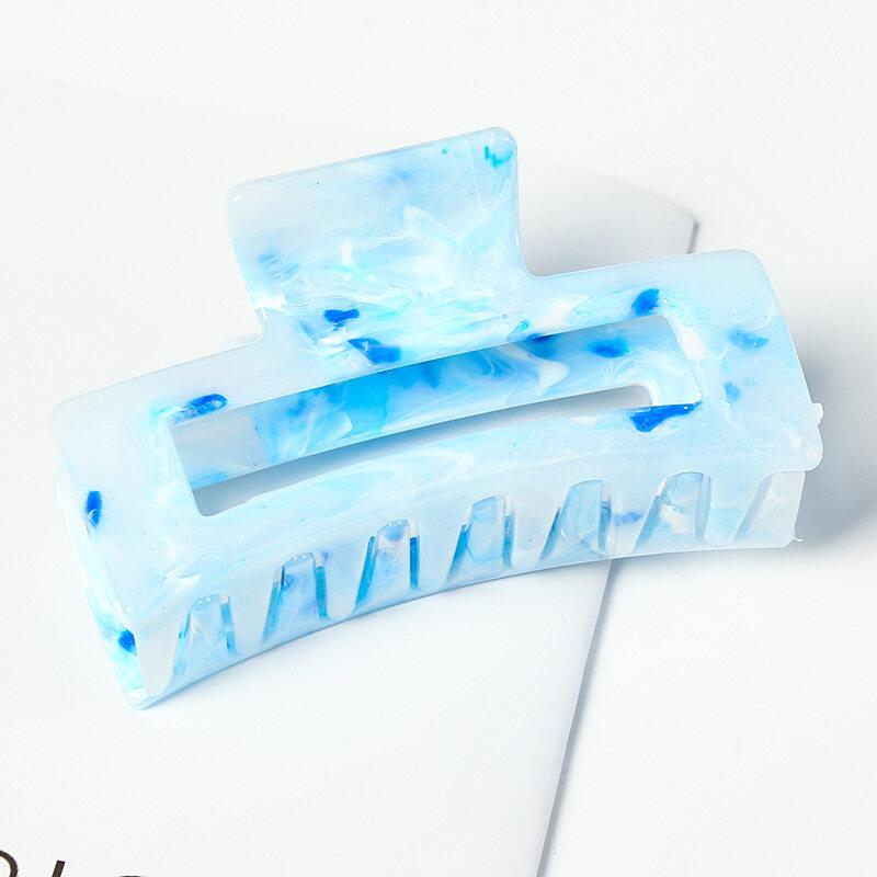 

Модная акриловая заколка для волос с рисунком яркого облака, коготь, простая, 8,5 см, прямоугольная, полая, в виде акулы, аксессуары для волос 8.5cm