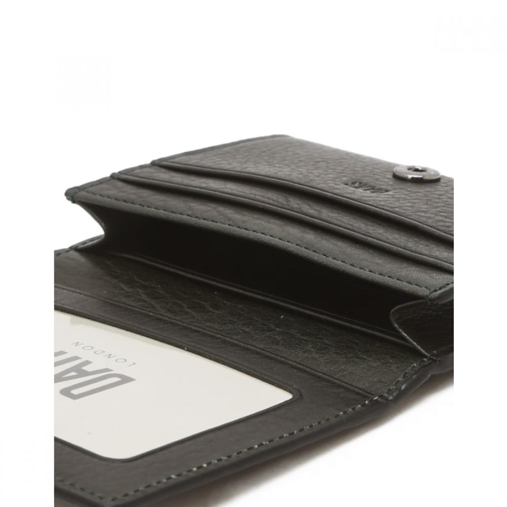 Daks Khaki Embossed Logo Leather Card Wallet Dbho5fl04k3