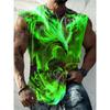 Summer Men's Retro Animal 3D Printed Short Sleeve Vest Round Neck Casual Loose Comfortable Soft Breathable Oversized Vest