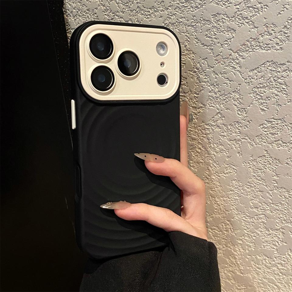 

Cute Ring Magnetic Phone Case For iPhone 17 13 14 15 16 Pro Max Air Magsafe Official Big Windows Shockproof Protector Cover For iPhone 16