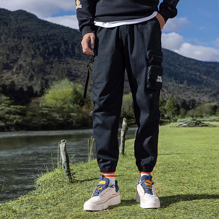 Anta Dominator Series Multi-Pocket Woven Cuffed Casual Pants Men Bottoms Black 152218501-3