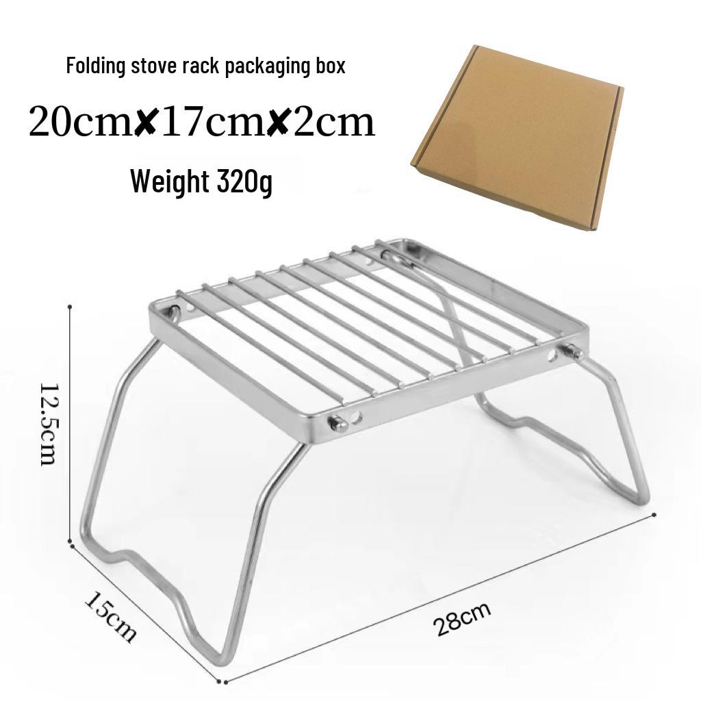 Portable Folding Stainless Steel Outdoor Grill and Pot Stand