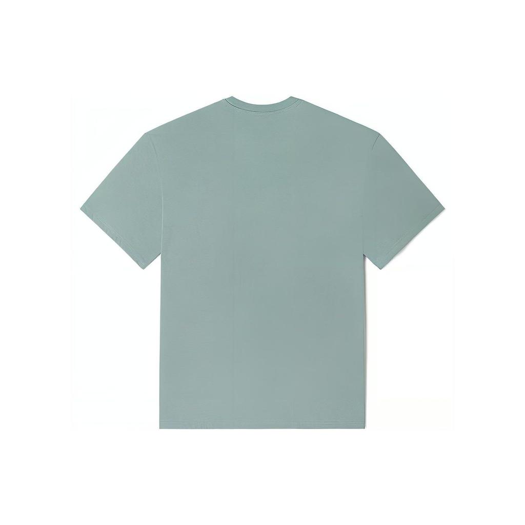 Vans Solid Color Small Logo Print Round Neck Short Sleeve T-Shirt Unisex Tops Green VN0A7PZOYV2