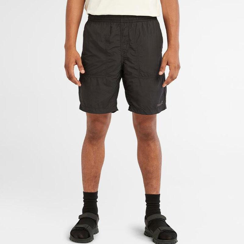 Timberland Solid Color Outdoor Casual Straight Leg Shorts Men shorts Black A68HW-001