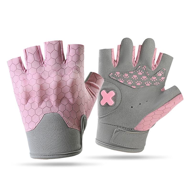 Kids' Non-Slip Half-Finger Gloves for Cycling & Sports - Breathable, Wear-Resistant, Prevents Calluses